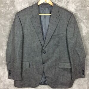 Loro Piana Sport Coat Blazer Mens Wool Cashmere Herringbone Grey  46 S